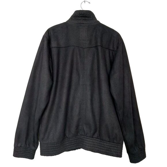 Billabong Hooded Jacket Mens Large Black Faux Suede Full Zip Travel Outdoor - Picture 2 of 11